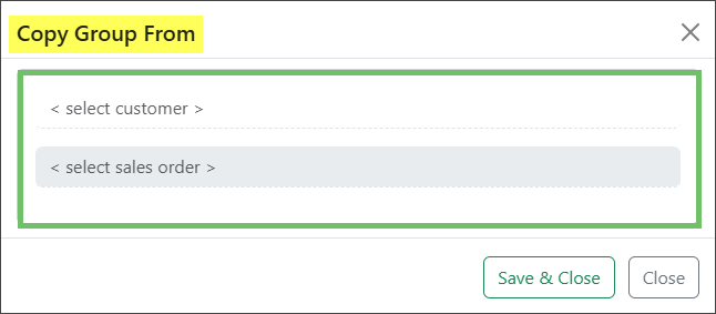 Copy Group from selection options