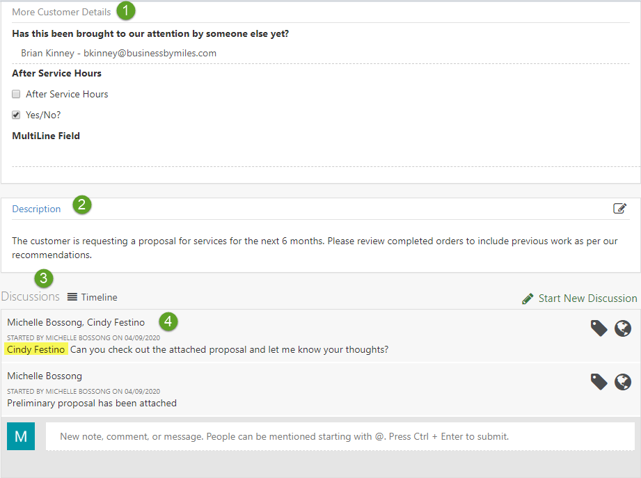Task info custom fields description example