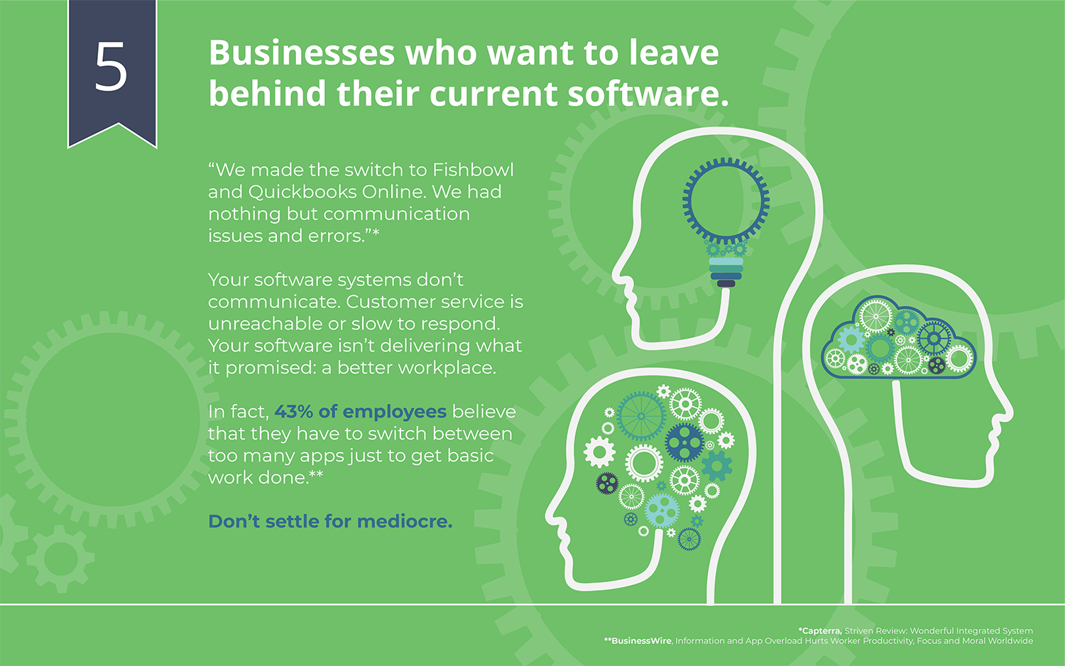 Business infographic: leaving your current software behind