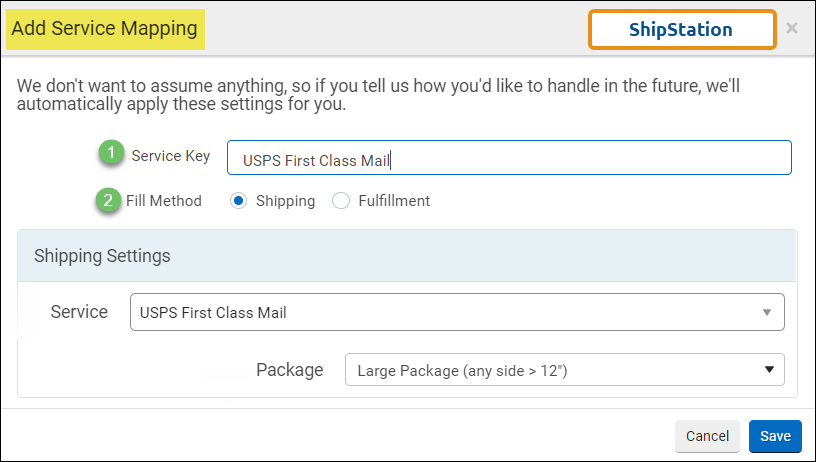 Add Service Mapping in ShipStation