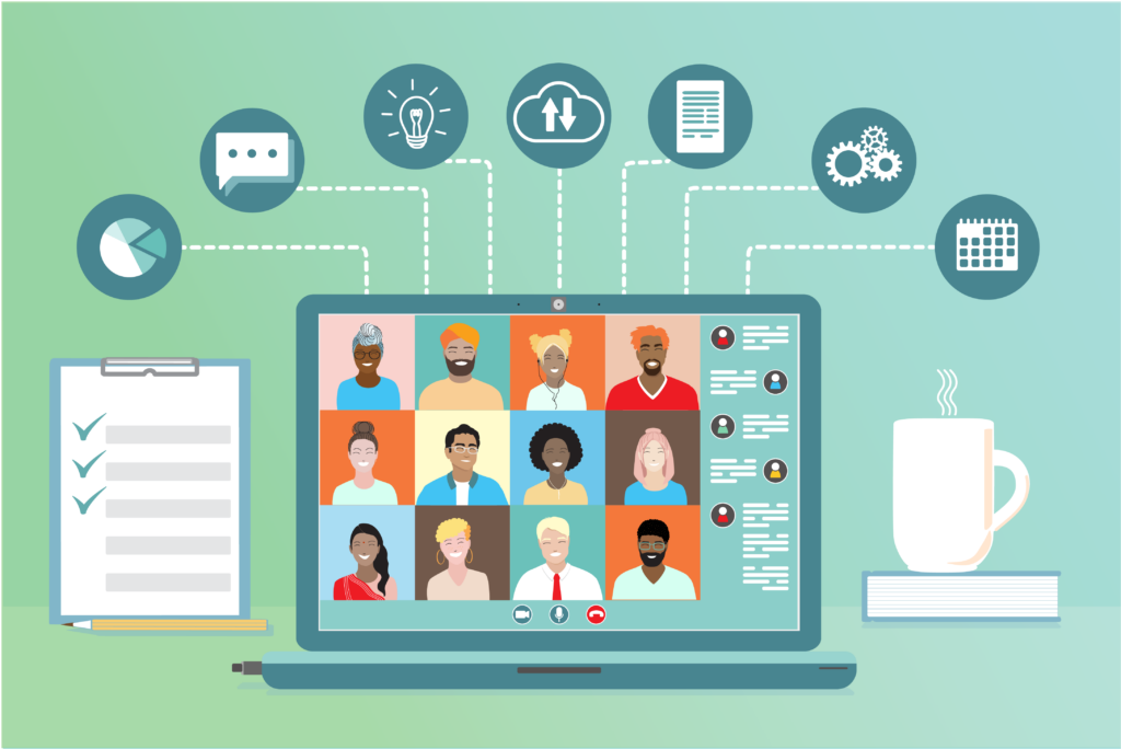 video call using all in one business management software