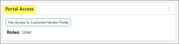 Example of the Portal Access Widget on the Contact Dashboard