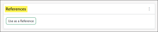 Example of the References Widget on the Contact Dashboard indicating the Contact can be used as a Reference