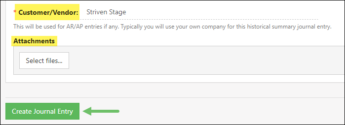 selection of Customer/Vendor or add attachments to Adjustment Journal Entry