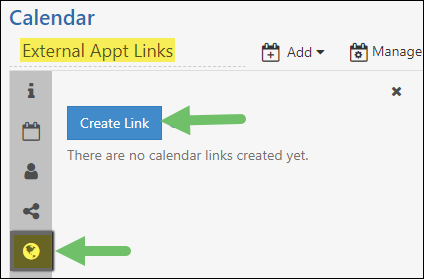 create link button for external appointment links