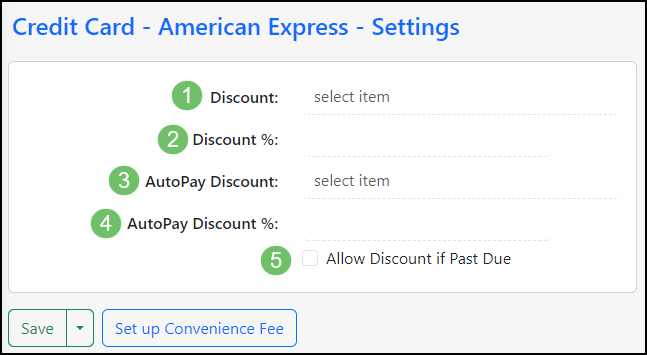 Image of configuring a Discount for a payment method