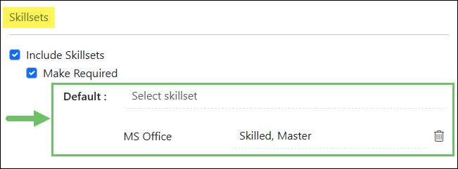 Adding Skillsets to a Task Type