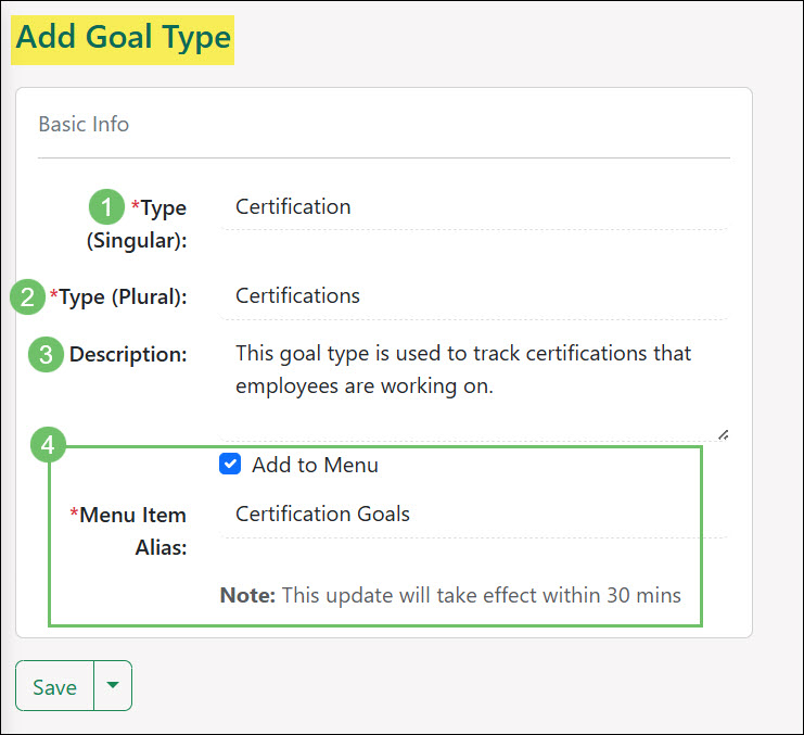 Adding a Goal Type