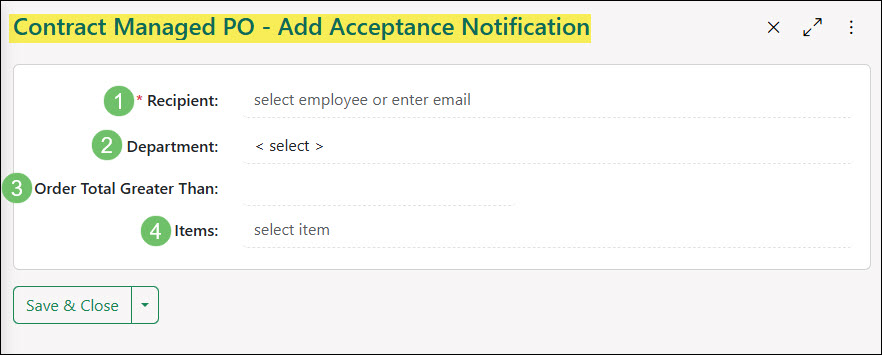 Adding an Approval Notification for a Purchase Order