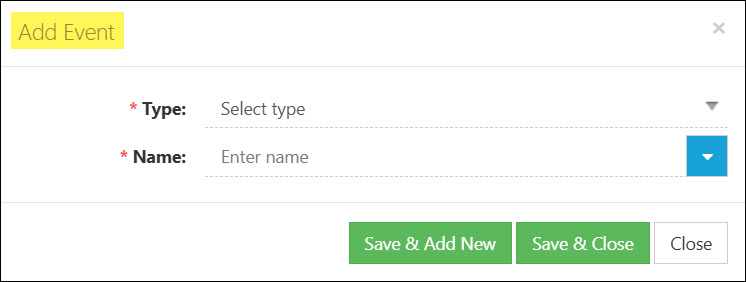 Adding an Event Type to a Calendar