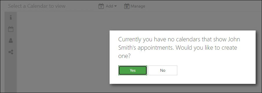 Create New Employee Calendar Prompt