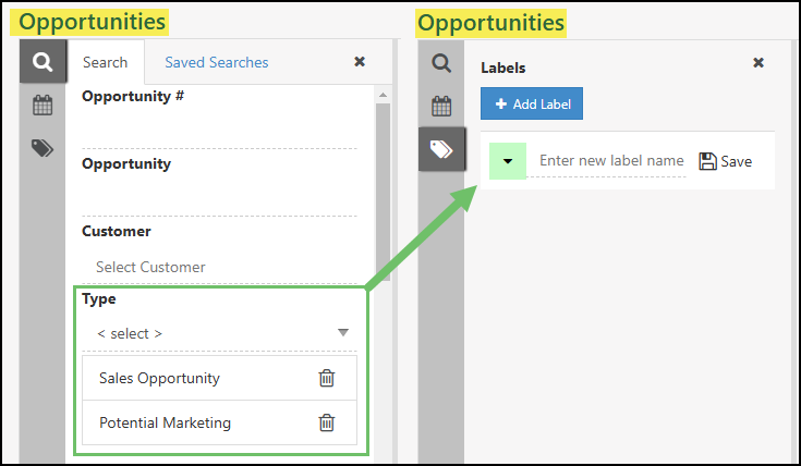 A Label Removed Due to Multiple Types Being Searched