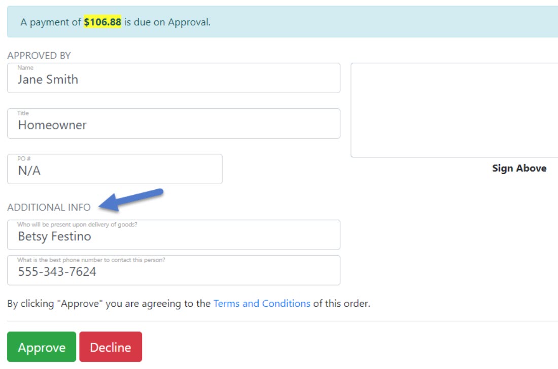 Example of Sales Order Custom Field Approval