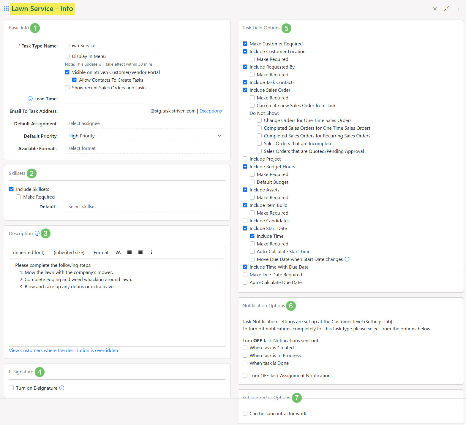 Setting Up a Task Type