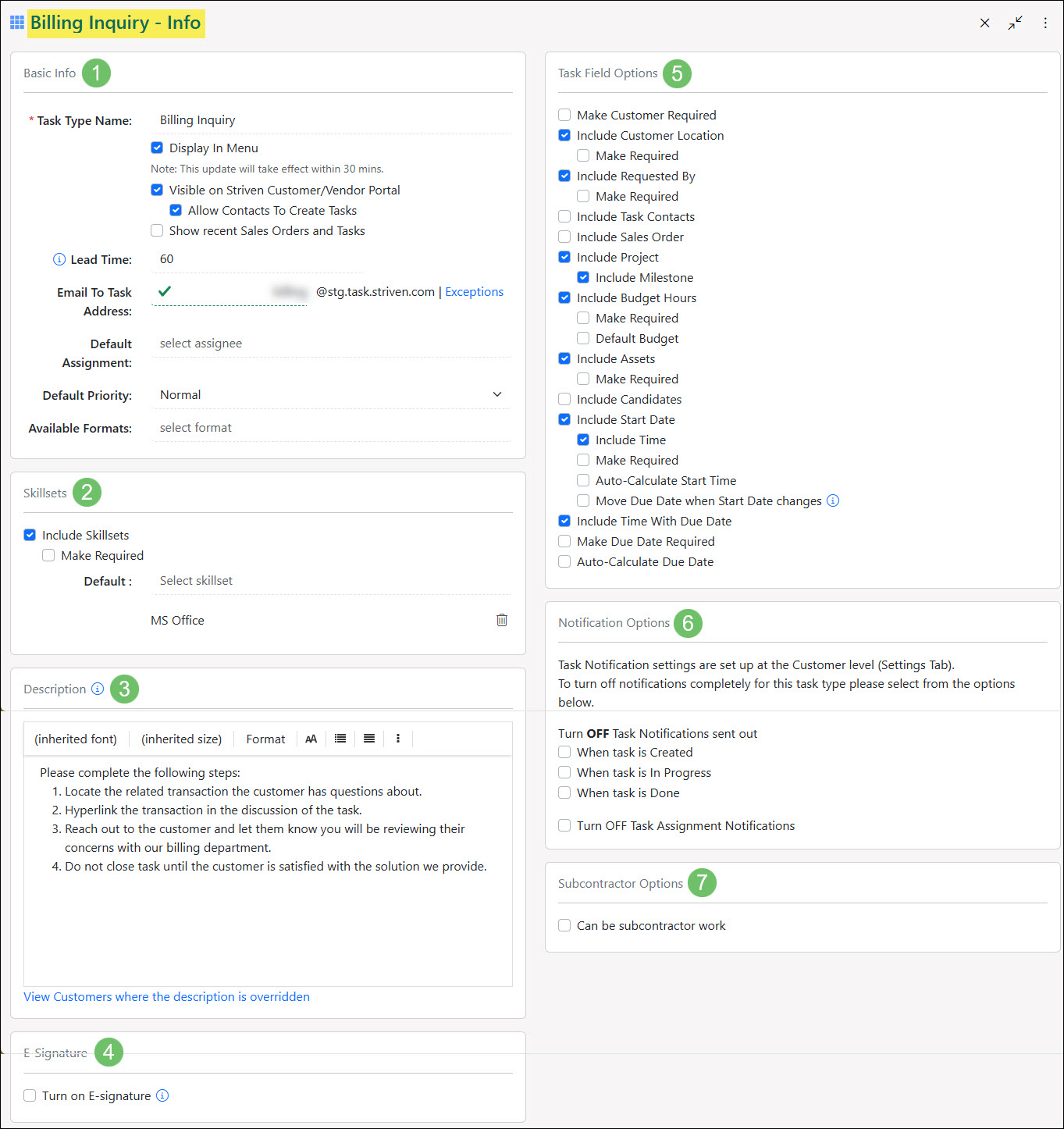 Setting Up a Task Type