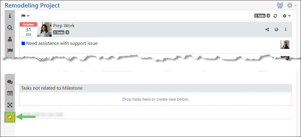 An Integrated Link from the Project Info Page