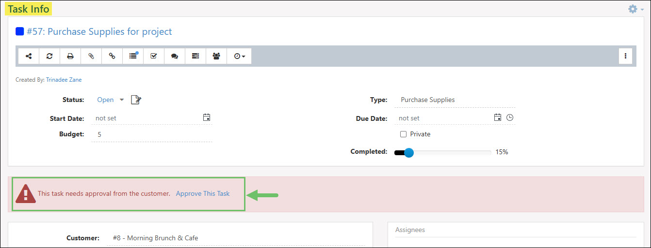 The Approve This Task Option