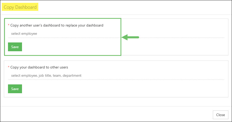 The Copy Another User’s Dashboard Feature