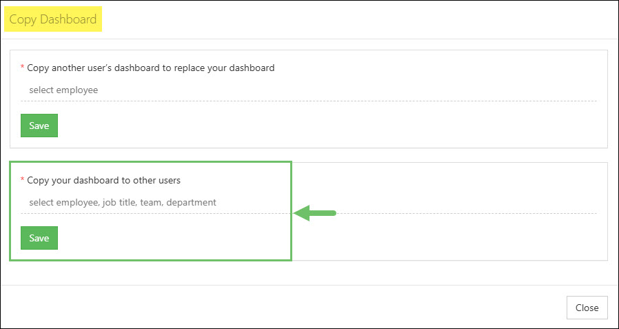 The Copy Your Dashboard Feature