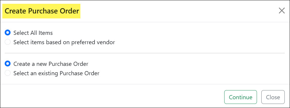 The Create Purchase Order Feature from a Sales Order