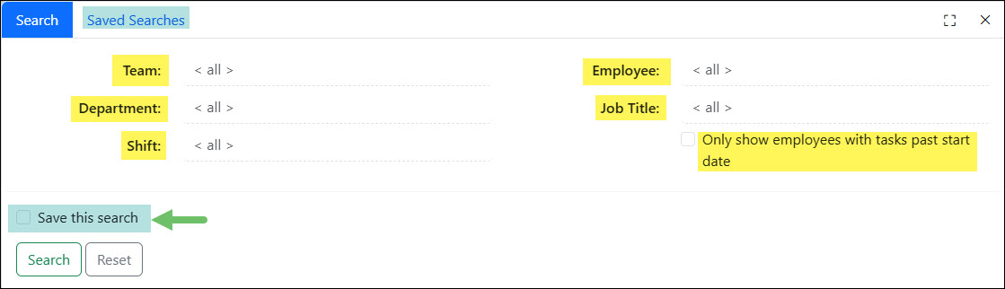 The Employee Search Feature on the Dispatch Tasks Page
