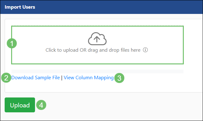 The Import Users Page
