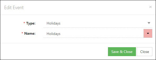 The My Calendar Default Holidays Settings