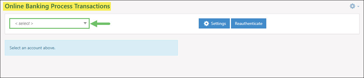 The Online Banking Process Transaction Page