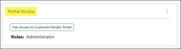 The Portal Access Widget on the Contact Dashboard