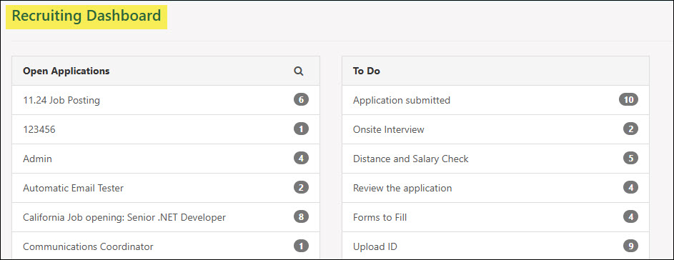 The Recruiting Dashboard