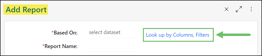 Image of where to find the dataset lookup tool