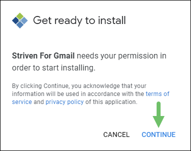 Permission Request for Add On Installation
