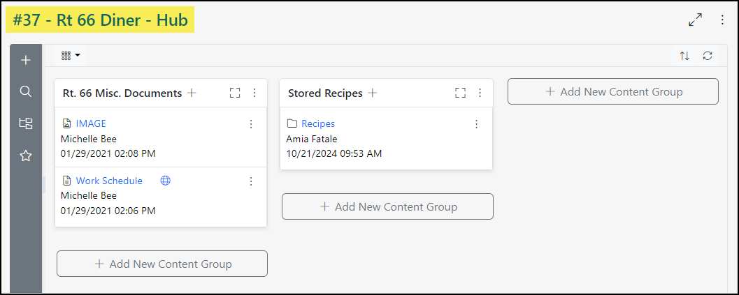 Image of the Customer/Vendor Hub Page