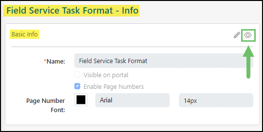 Preview option for Task Formats