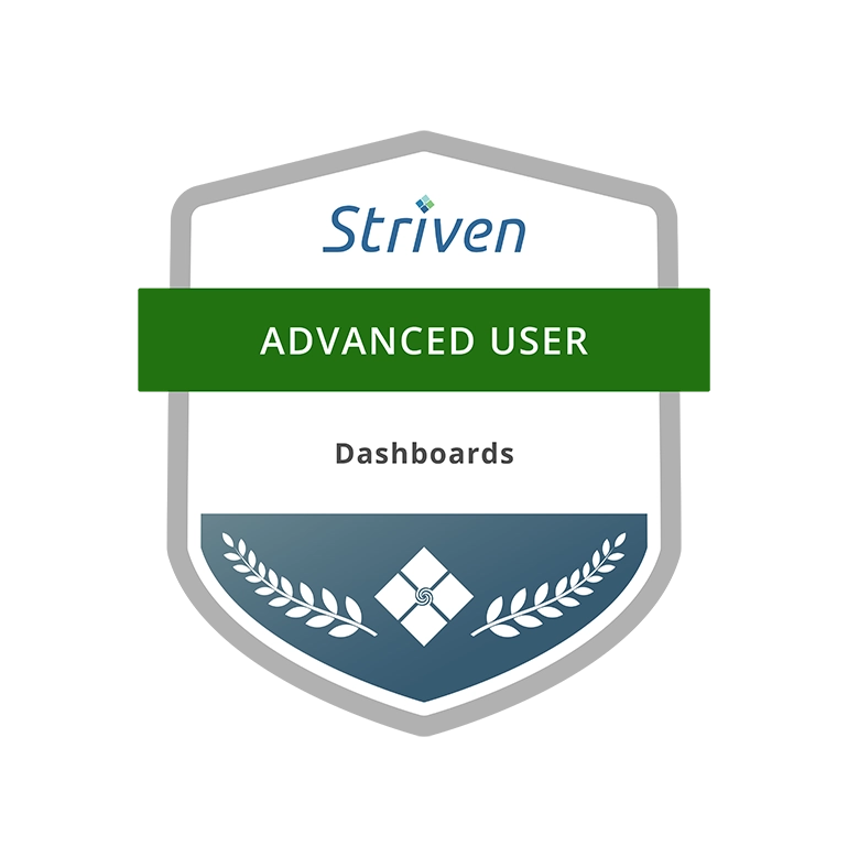 Striven Advanced User Dashboards certification