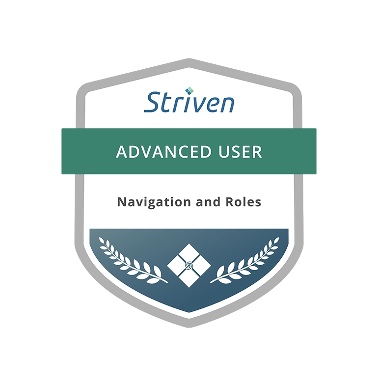 Striven Advanced User Navigation and Roles certification
