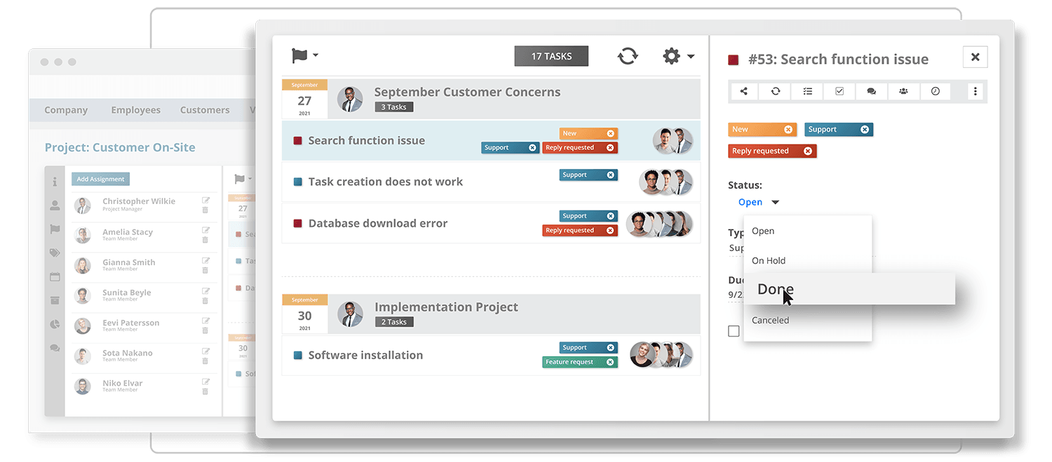 striven project management dashboard